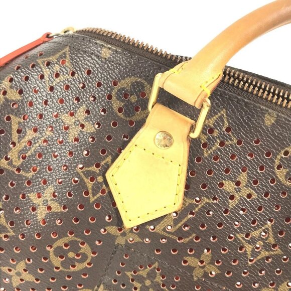 LOUIS VUITTON M95182 MonogramPerfo Speedy 30 Hand Bag MonogramPerfoCanvas Orange - Picture 6 of 15